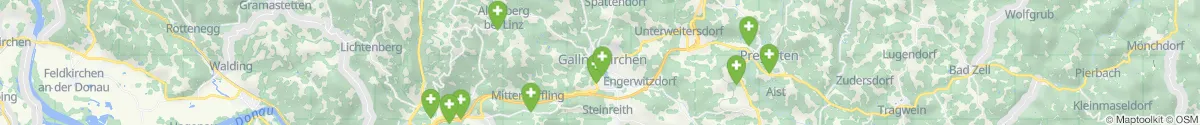 Map view for Pharmacies emergency services nearby Alberndorf in der Riedmark (Urfahr-Umgebung, Oberösterreich)